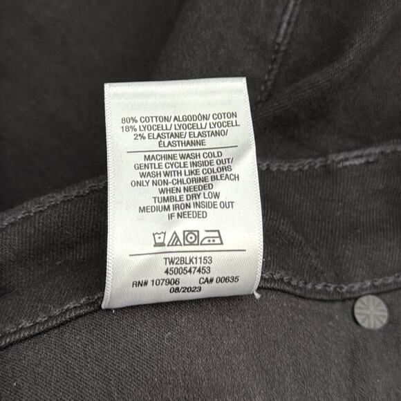 NWT Hudson Nico Mid Rise Barefoot Bootcut Black Wash Raw Hem Jeans Size 32 - Picture 10 of 12